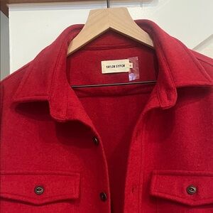 Taylor Stitch Vibrant Red Wool Jacket
